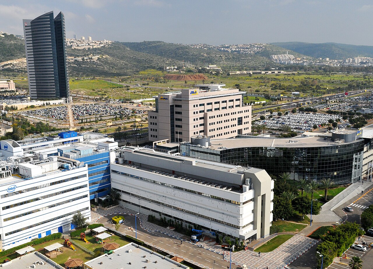 Matam technology park in Haifa with Intel and Elbit Systems buildings