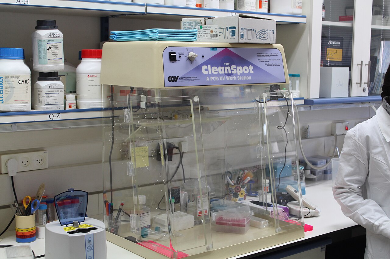 Biology laboratory equipment at the Weizmann Institute of Science